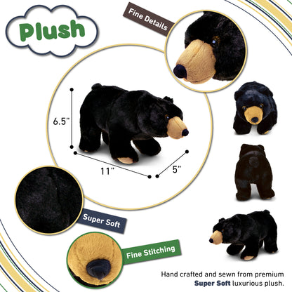 SUPER SOFT PLUSH - WILD SMALL BLACK BEAR