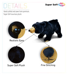SUPER SOFT PLUSH - WILD LARGE BLACK BEAR