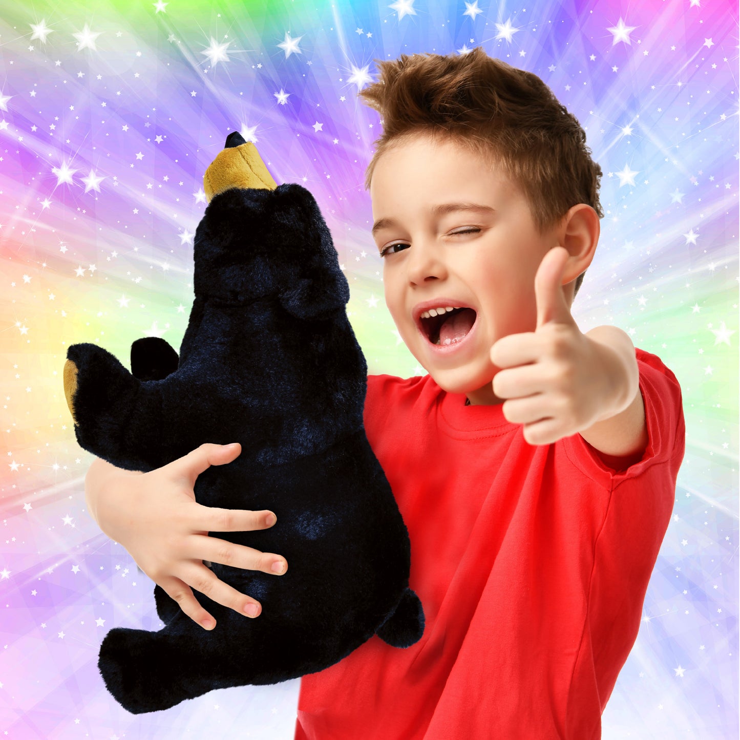 SUPER SOFT PLUSH - WILD LARGE BLACK BEAR