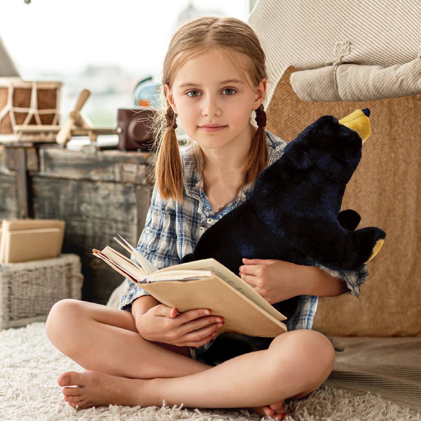 SUPER SOFT PLUSH - WILD LARGE BLACK BEAR