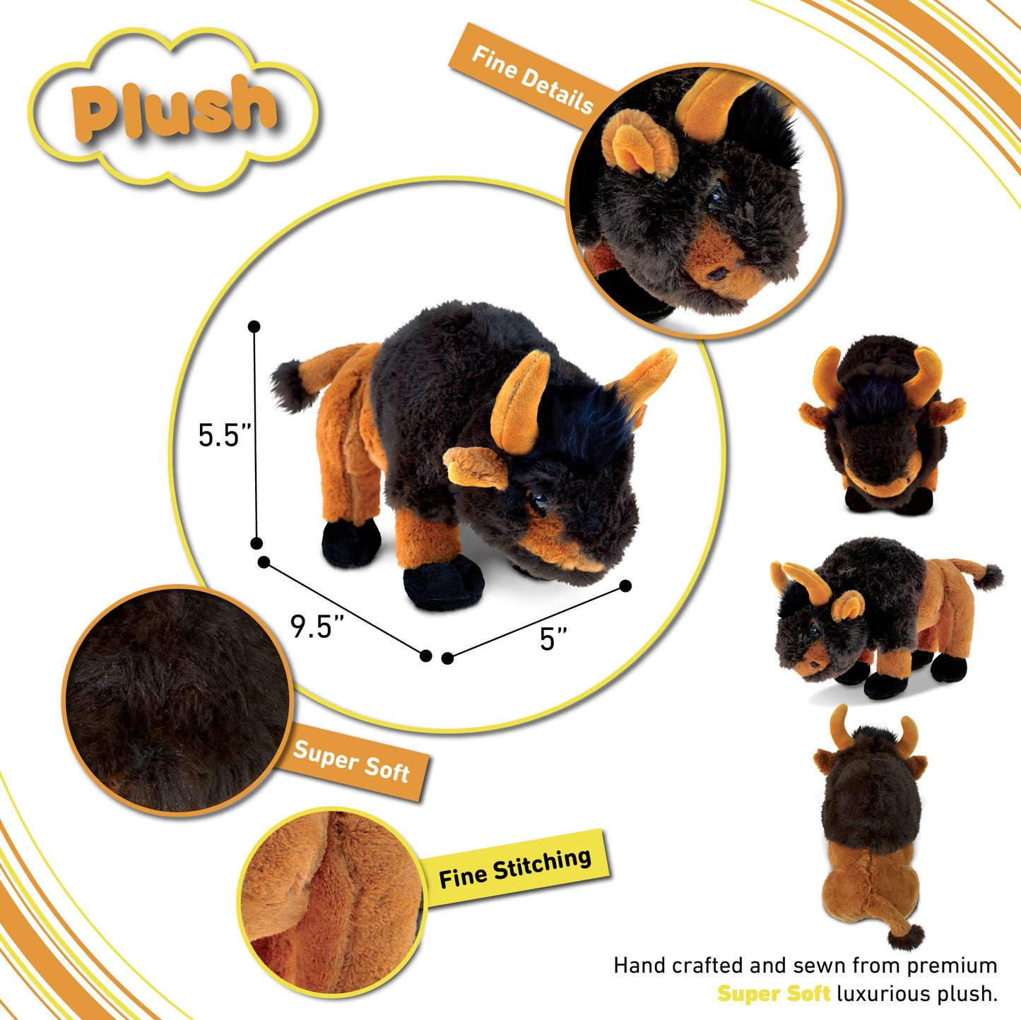 SUPER SOFT PLUSH - WILD SMALL BUFFALO