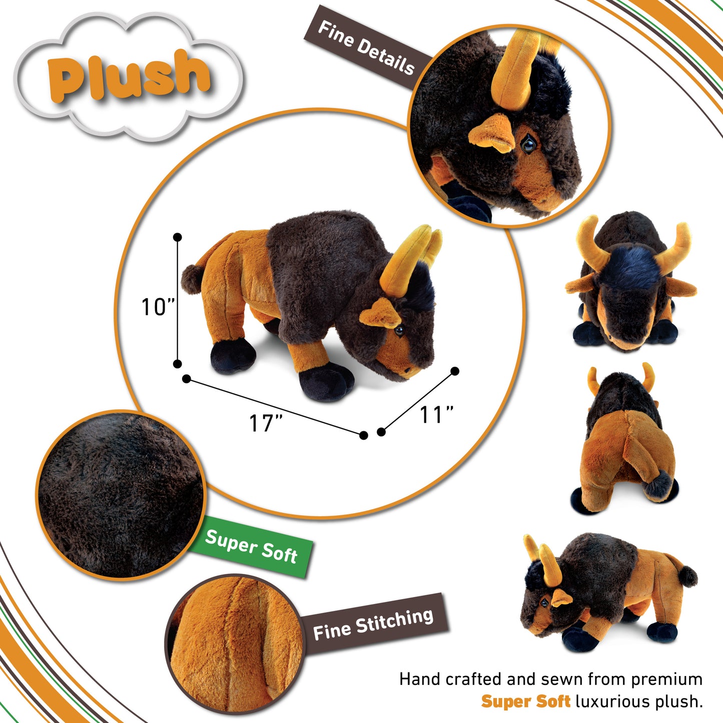 SUPER SOFT PLUSH - WILD LARGE BUFFALO XL