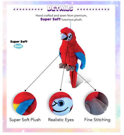 SUPER SOFT PLUSH - RED PARROT