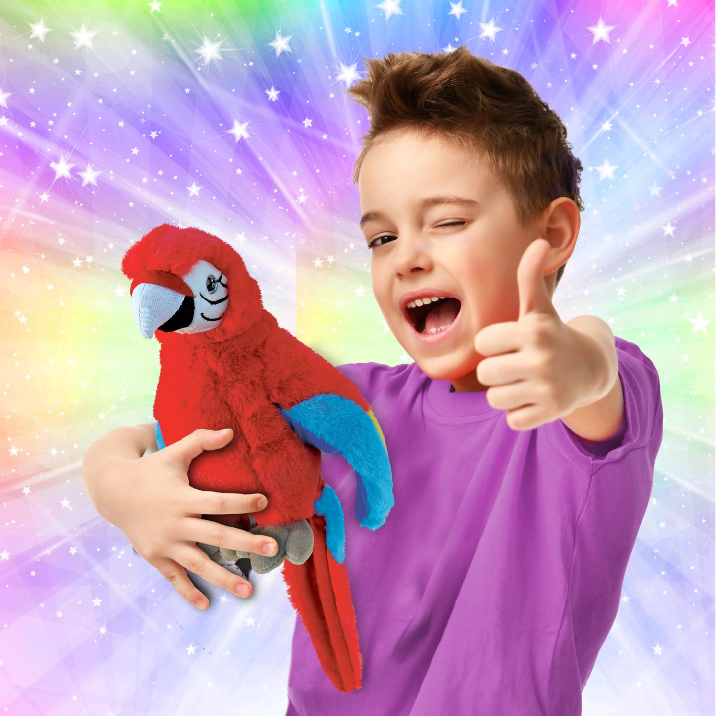 SUPER SOFT PLUSH - RED PARROT
