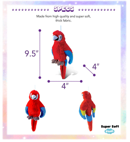 SUPER SOFT PLUSH - RED PARROT