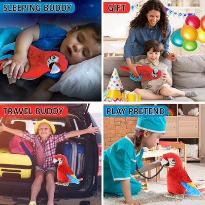 SUPER SOFT PLUSH - RED PARROT