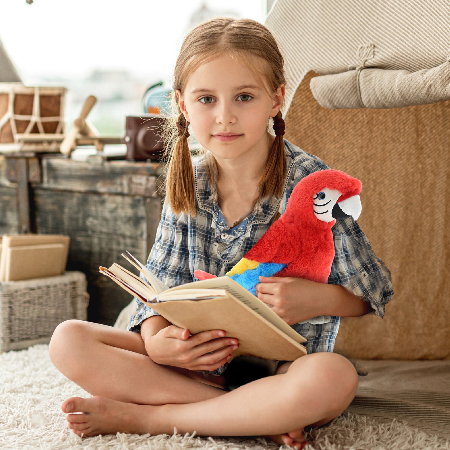 SUPER SOFT PLUSH - RED PARROT