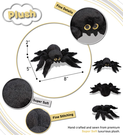 SUPER SOFT PLUSH - BLACK SPIDER