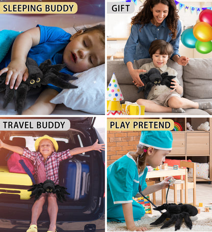 SUPER SOFT PLUSH - BLACK SPIDER