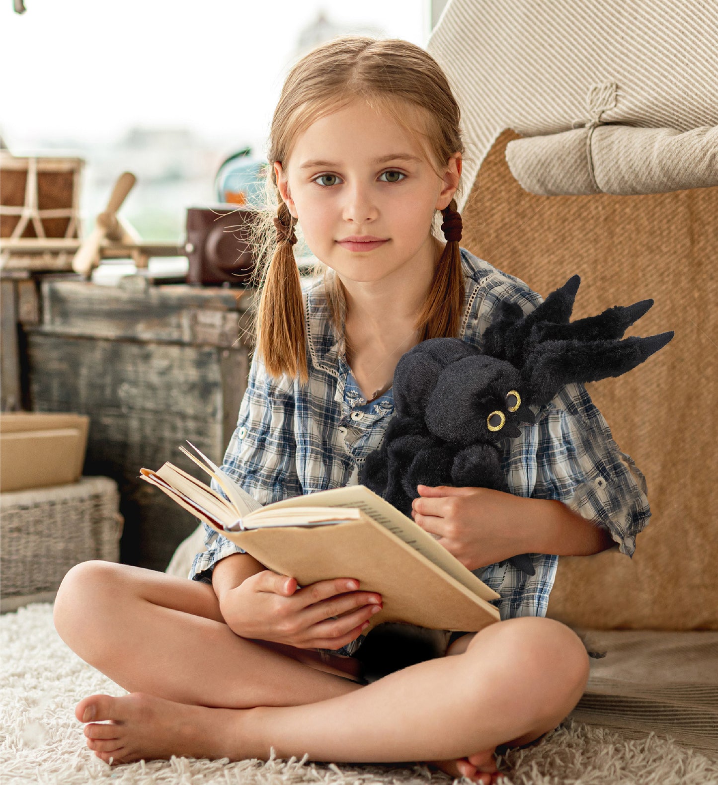 SUPER SOFT PLUSH - BLACK SPIDER