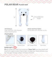SUPER SOFT PLUSH HAT - POLAR BEAR