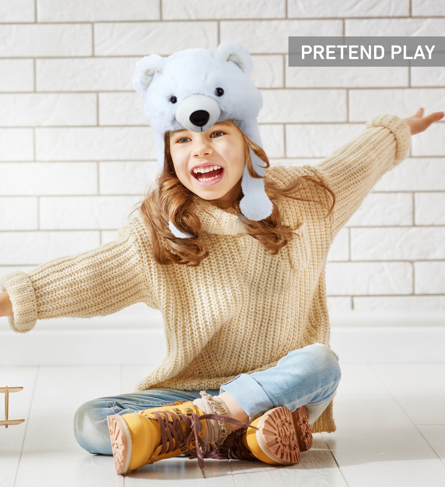 SUPER SOFT PLUSH HAT - POLAR BEAR