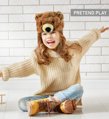 SUPER SOFT PLUSH HAT - GRIZZLY BEAR