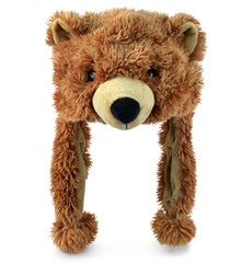 SUPER SOFT PLUSH HAT - GRIZZLY BEAR