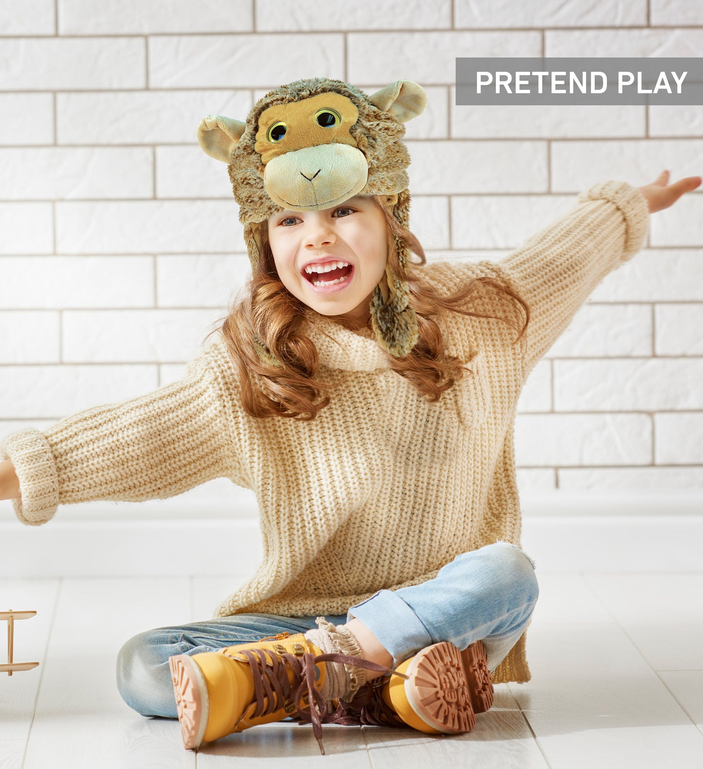 SUPER SOFT PLUSH HAT - MONKEY