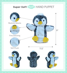 SUPER SOFT PLUSH HAND PUPPET - PENGUIN