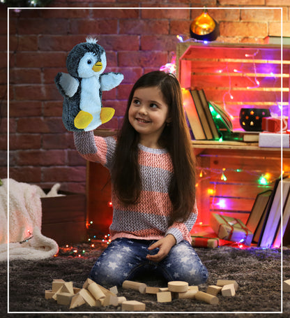 SUPER SOFT PLUSH HAND PUPPET - PENGUIN