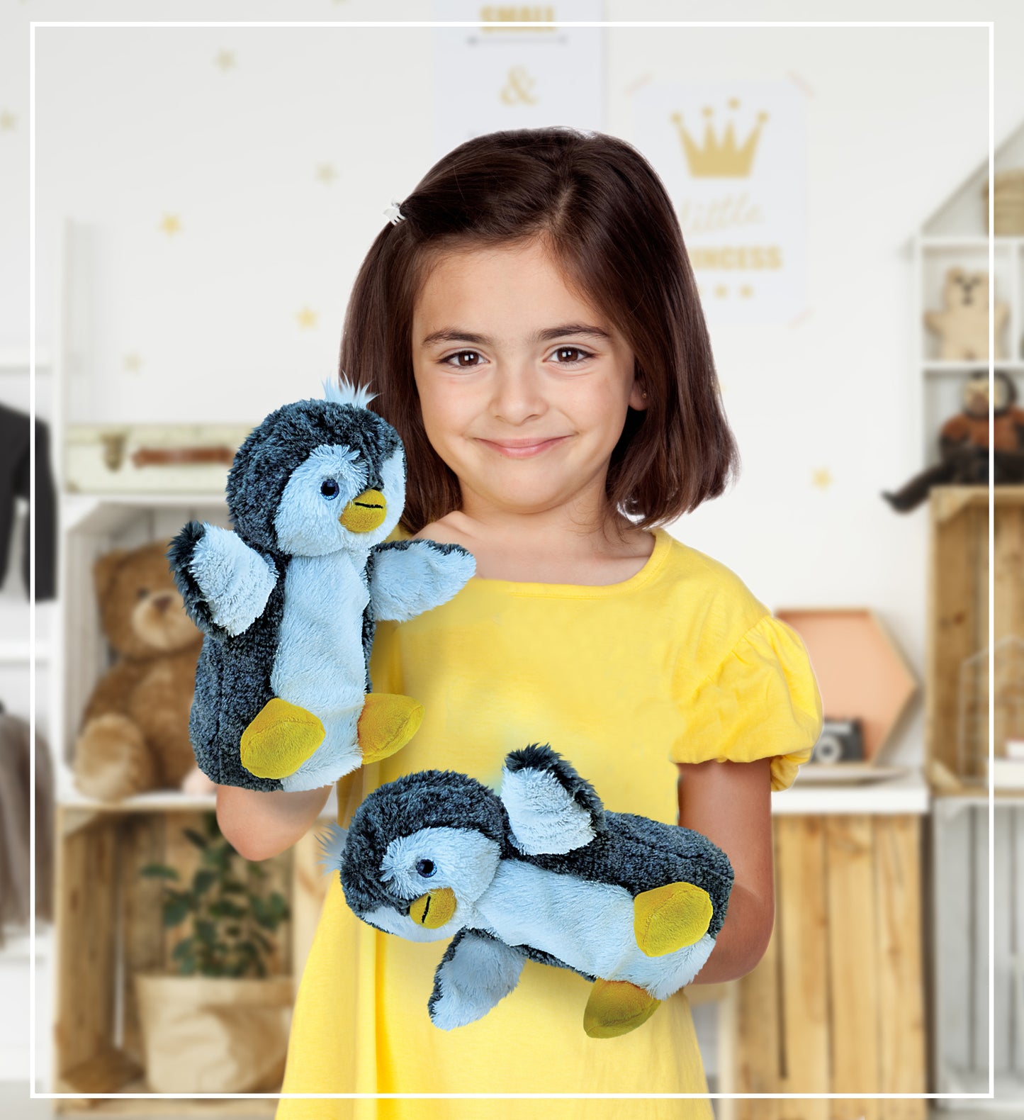 SUPER SOFT PLUSH HAND PUPPET - PENGUIN