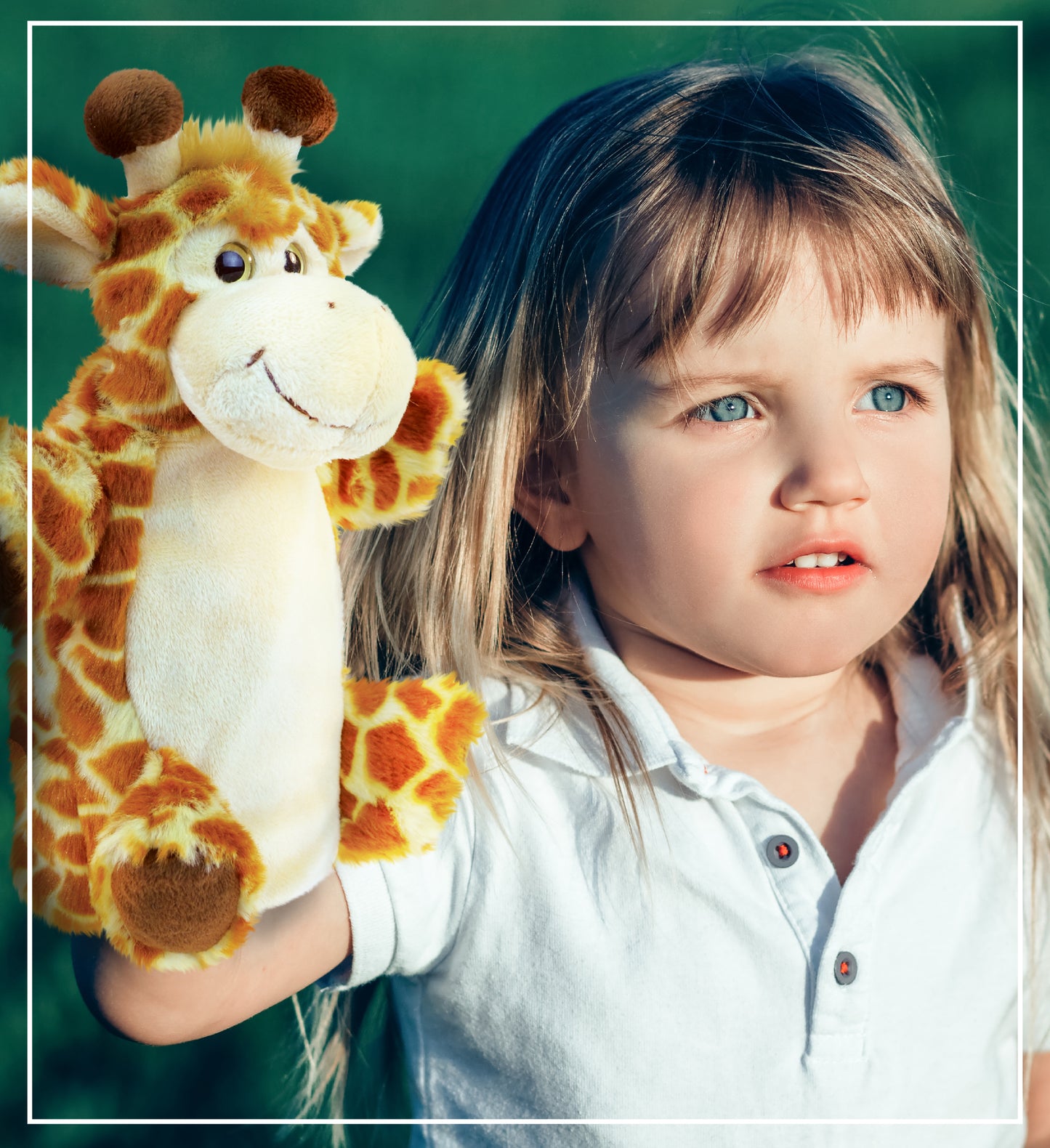 SUPER SOFT PLUSH HAND PUPPET - GIRAFFE