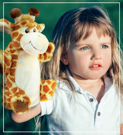 SUPER SOFT PLUSH HAND PUPPET - GIRAFFE