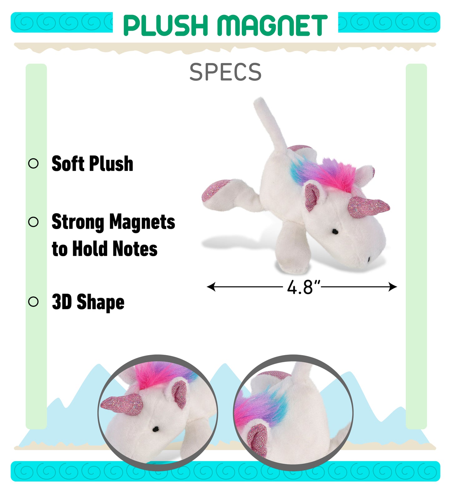 PLUSH MAGNET - UNICORN