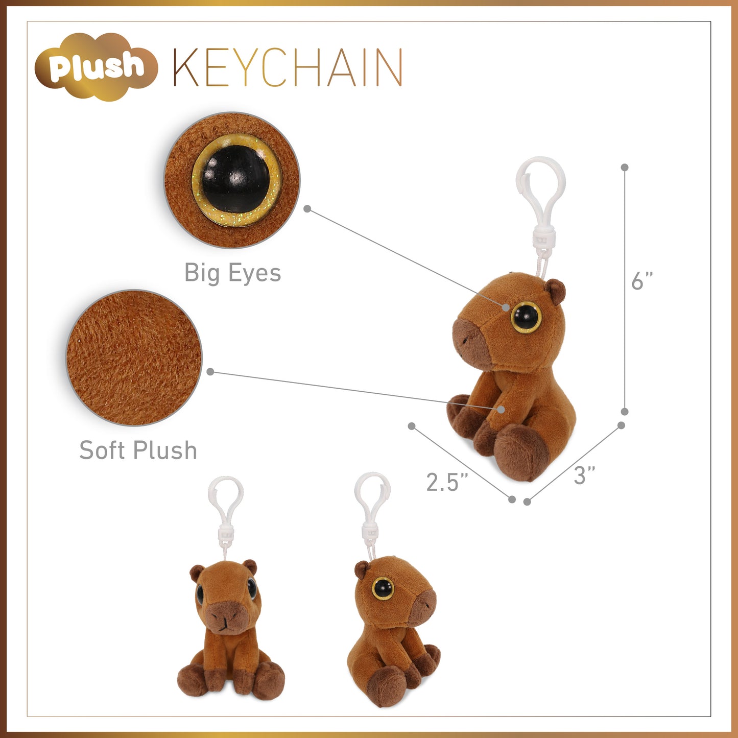BIG EYE KEYCHAIN - CAPYBARA