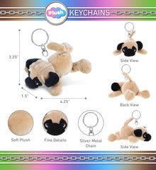 PLUSH KEYCHAIN - PUG DOG