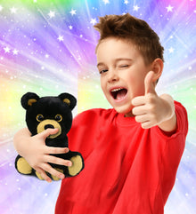 BIG EYE PLUSH - BLACK BEAR