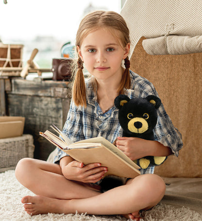 BIG EYE PLUSH - BLACK BEAR