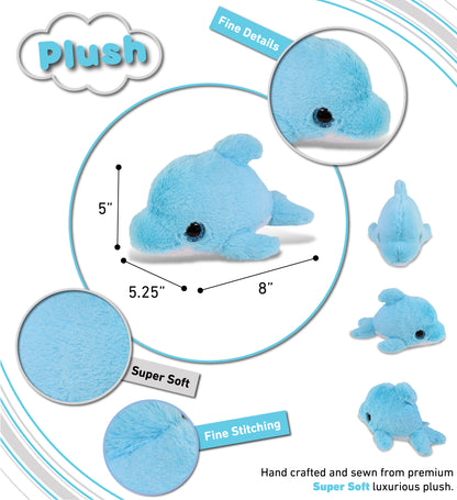 BIG EYE PLUSH - BLUE DOLPHIN