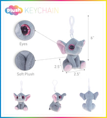 BIG EYE KEYCHAIN - GREY ELEPHANT