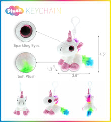 BIG EYE KEYCHAIN - WHITE UNICORN