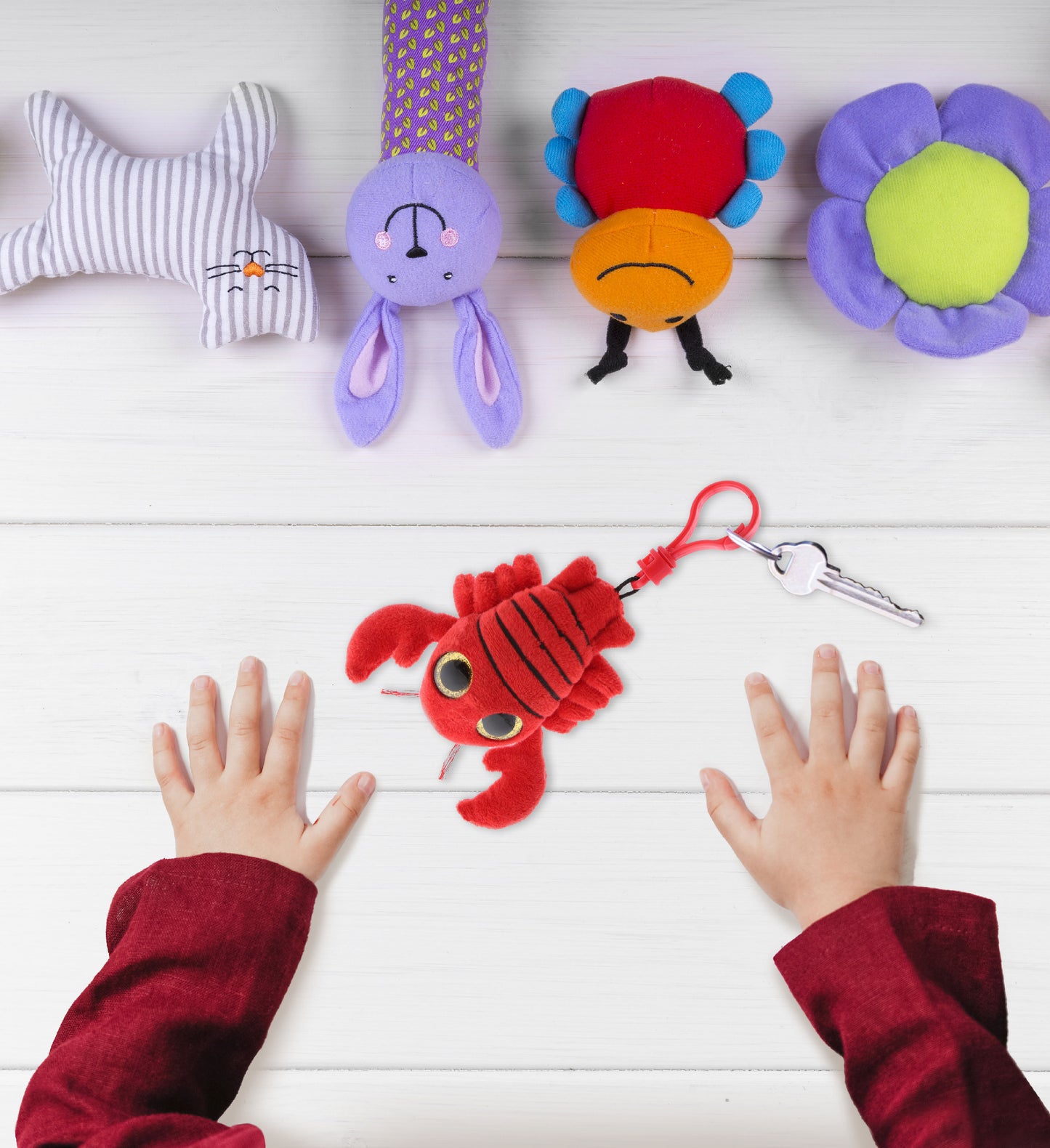 BIG EYE KEYCHAIN - LOBSTER