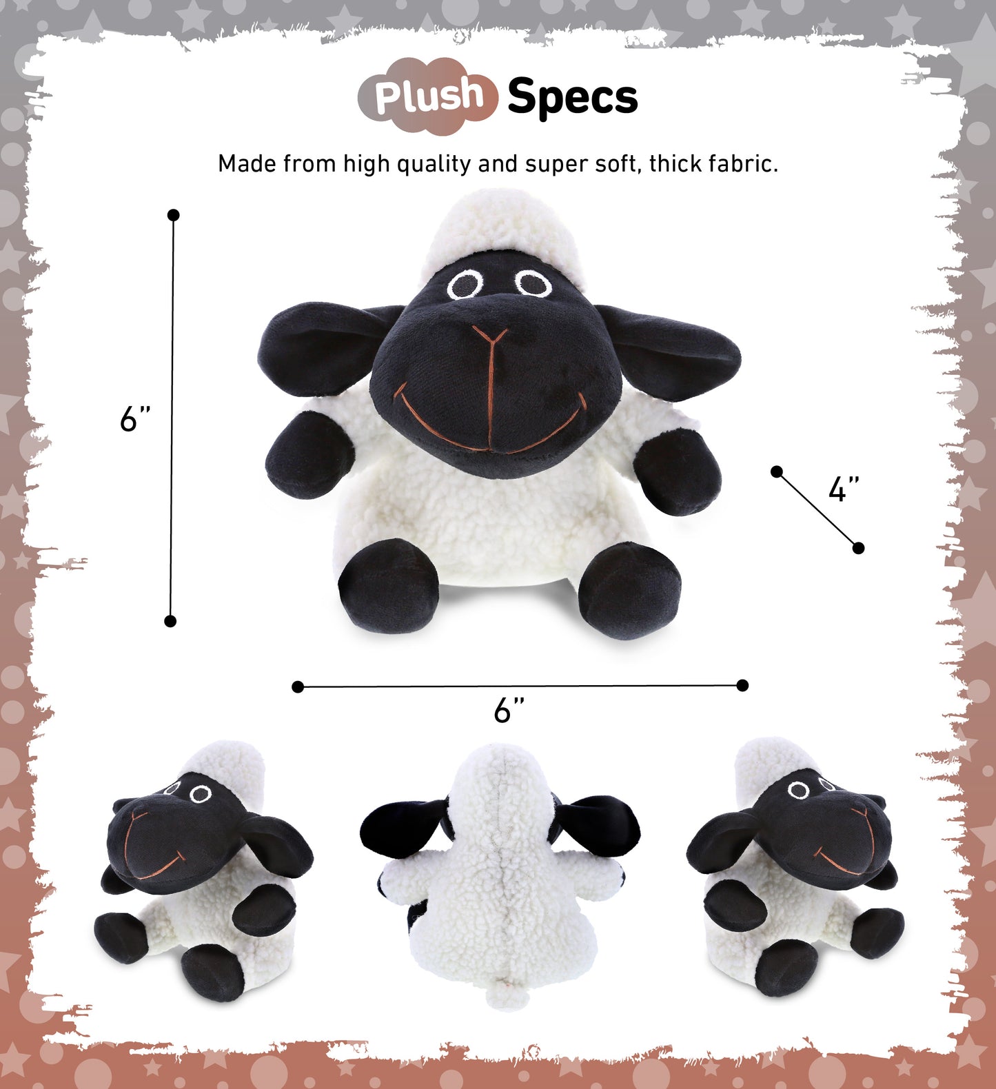 6" PLUSH - BLACK NOSE SHEEP
