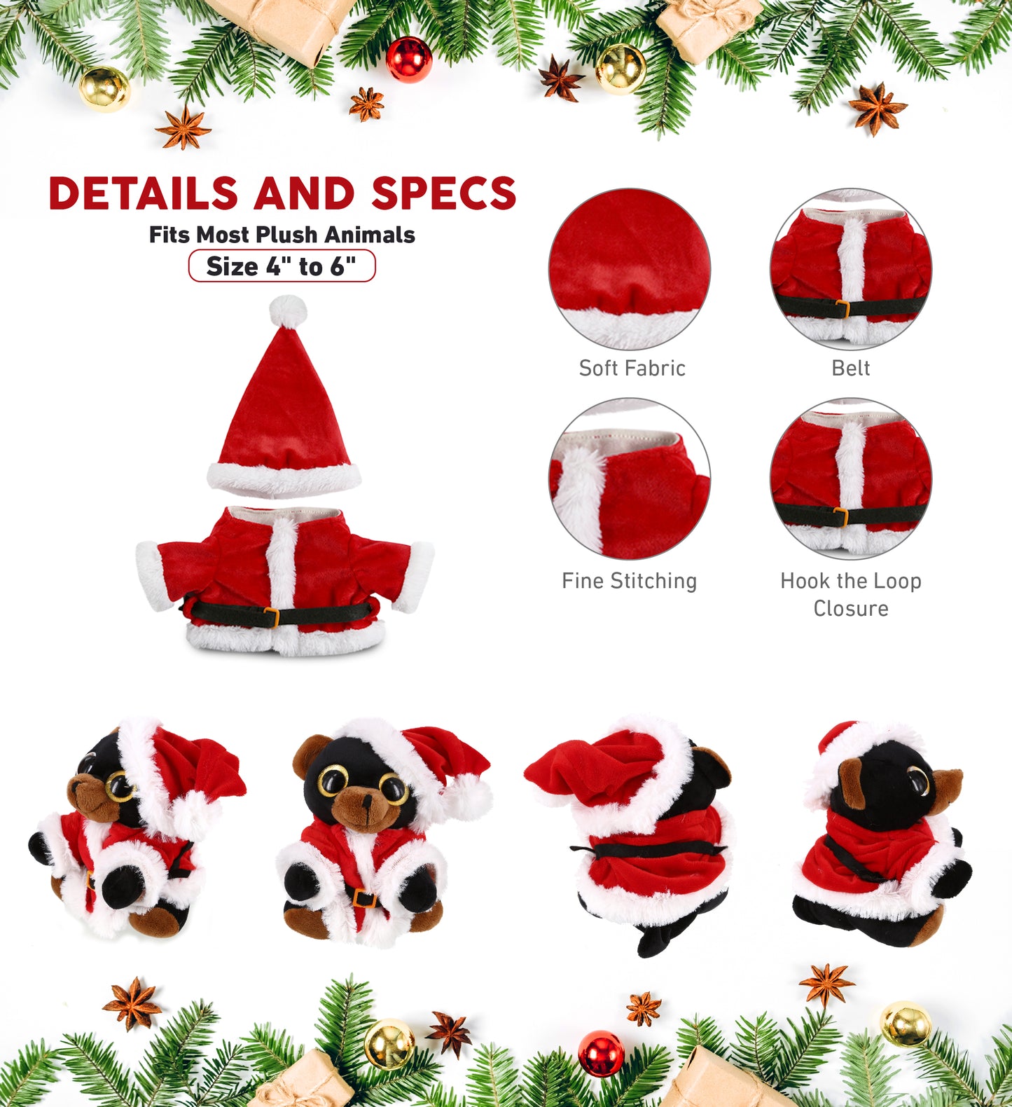 DRESS-UP PLUSH - SANTA CLAUS SMALL