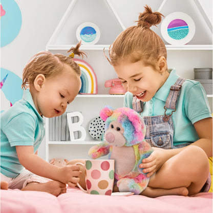 SUPER-SOFT PLUSH - RAINBOW BEAR 9"