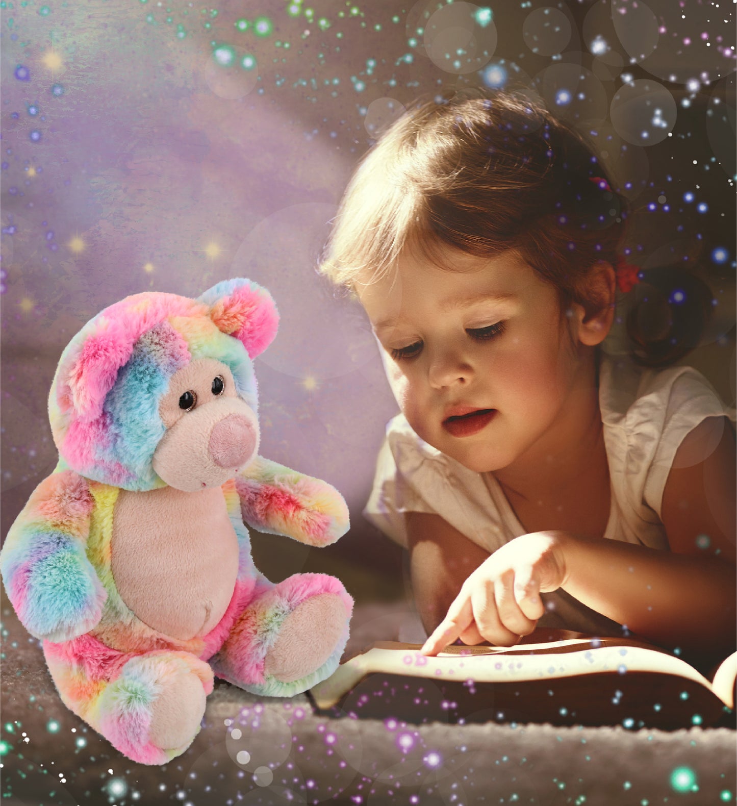 SUPER-SOFT PLUSH - RAINBOW BEAR 9"