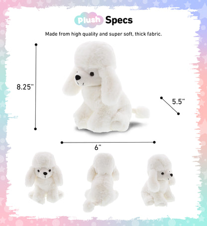 SUPER SOFT PLUSH - WHITE POODLE DOG