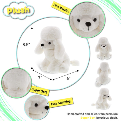 SUPER SOFT PLUSH - WHITE POODLE DOG