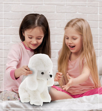 SUPER SOFT PLUSH - WHITE POODLE DOG
