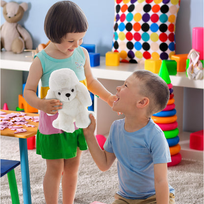 SUPER SOFT PLUSH - WHITE POODLE DOG