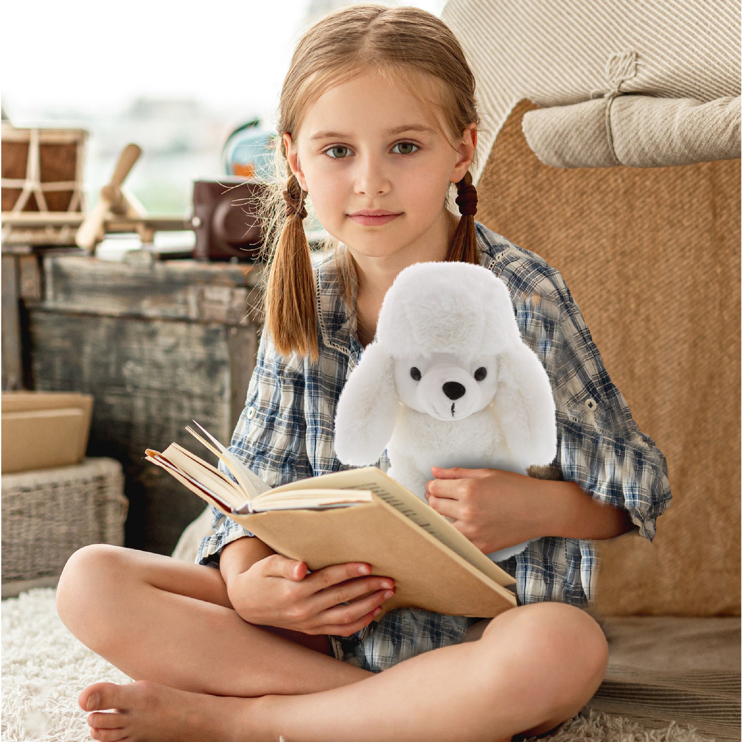 SUPER SOFT PLUSH - WHITE POODLE DOG