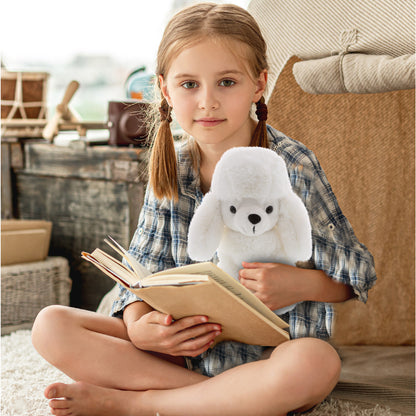 SUPER SOFT PLUSH - WHITE POODLE DOG