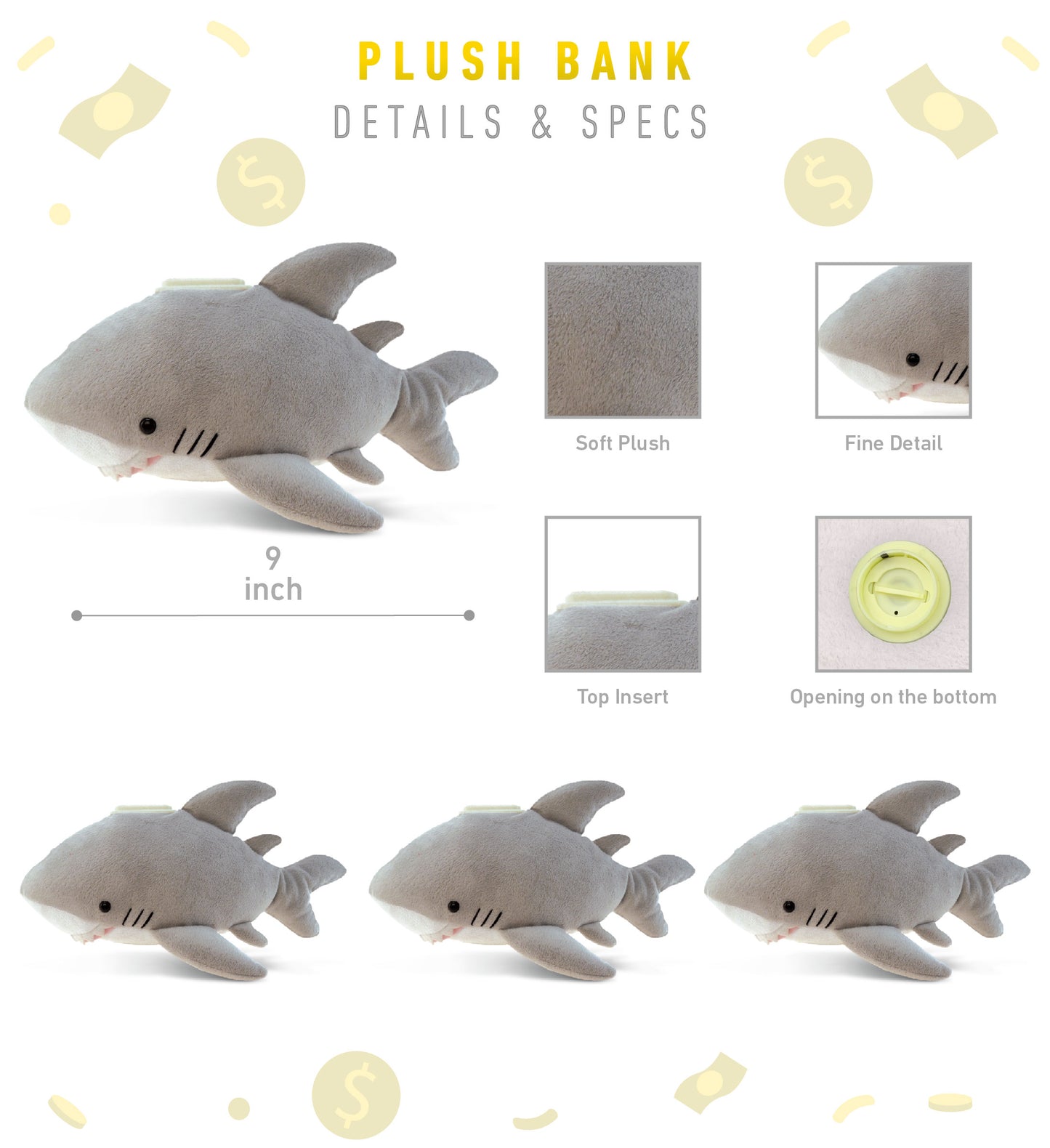 PLUSH BANK - SHARK