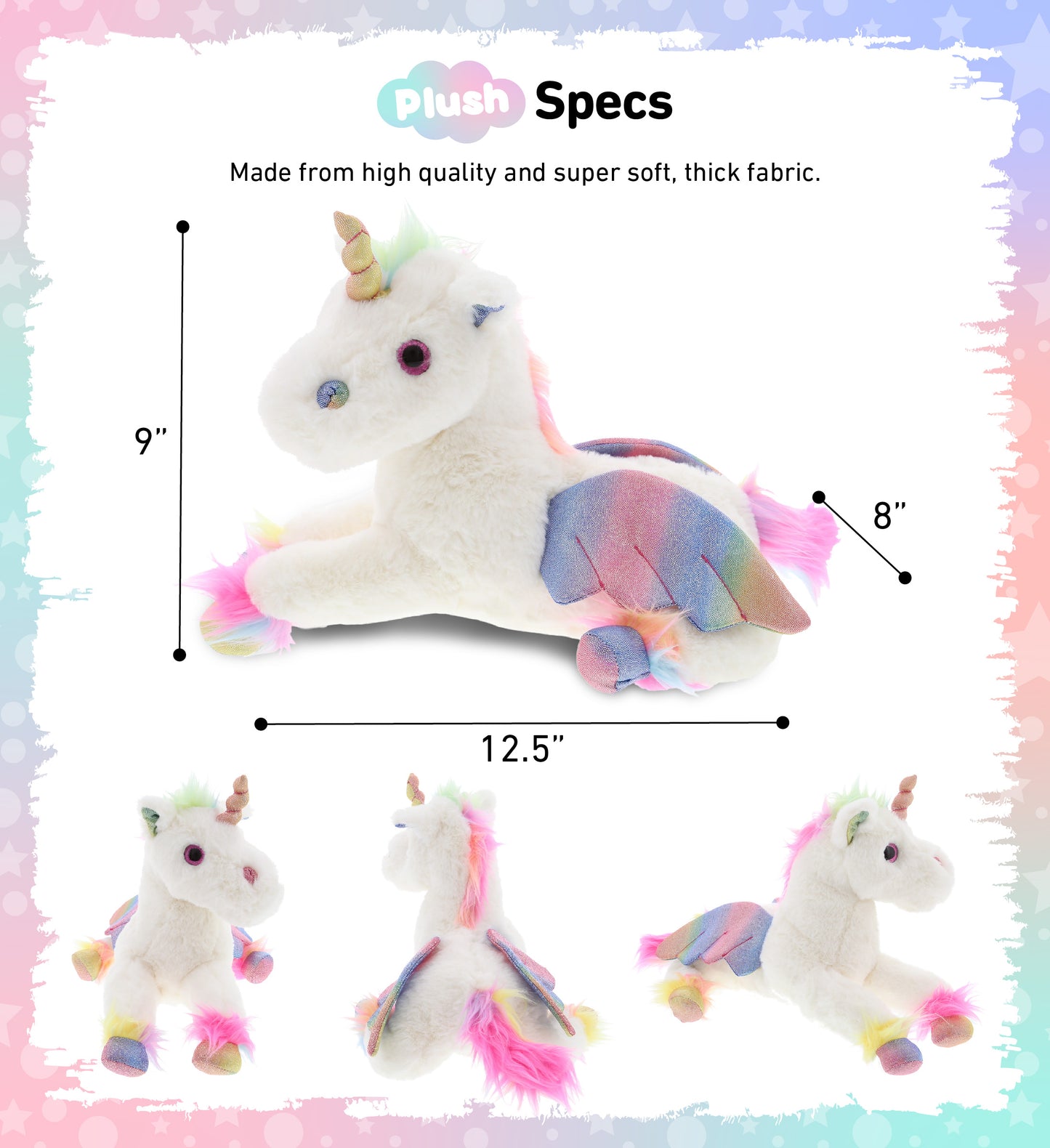 SUPER SOFT PLUSH - ROYAL FLYING UNICORN