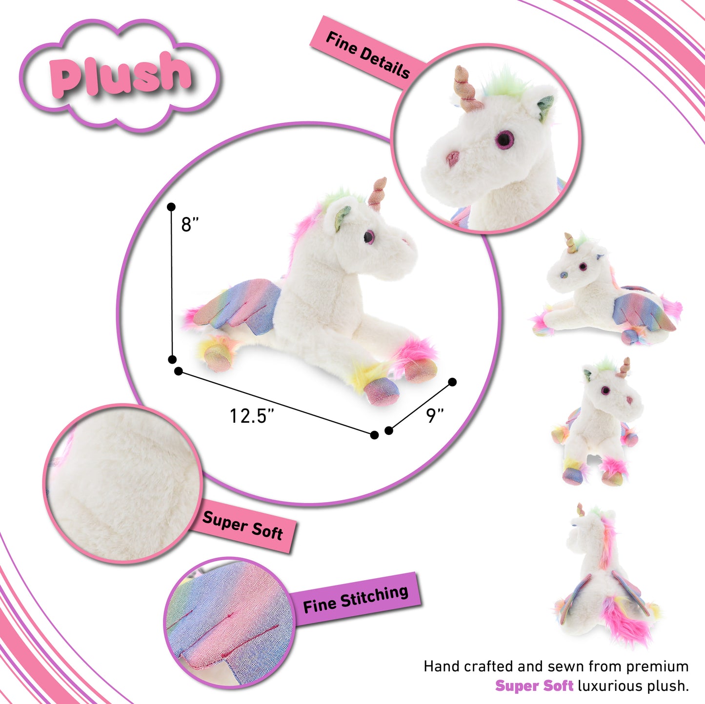 SUPER SOFT PLUSH - ROYAL FLYING UNICORN
