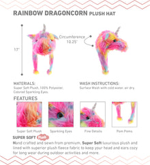 SUPER SOFT PLUSH HAT - RAINBOW DRAGONCORN