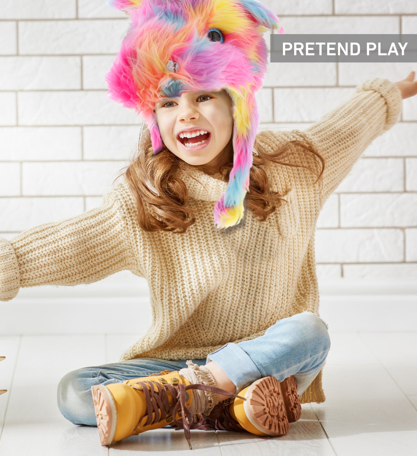 SUPER SOFT PLUSH HAT - RAINBOW DRAGONCORN