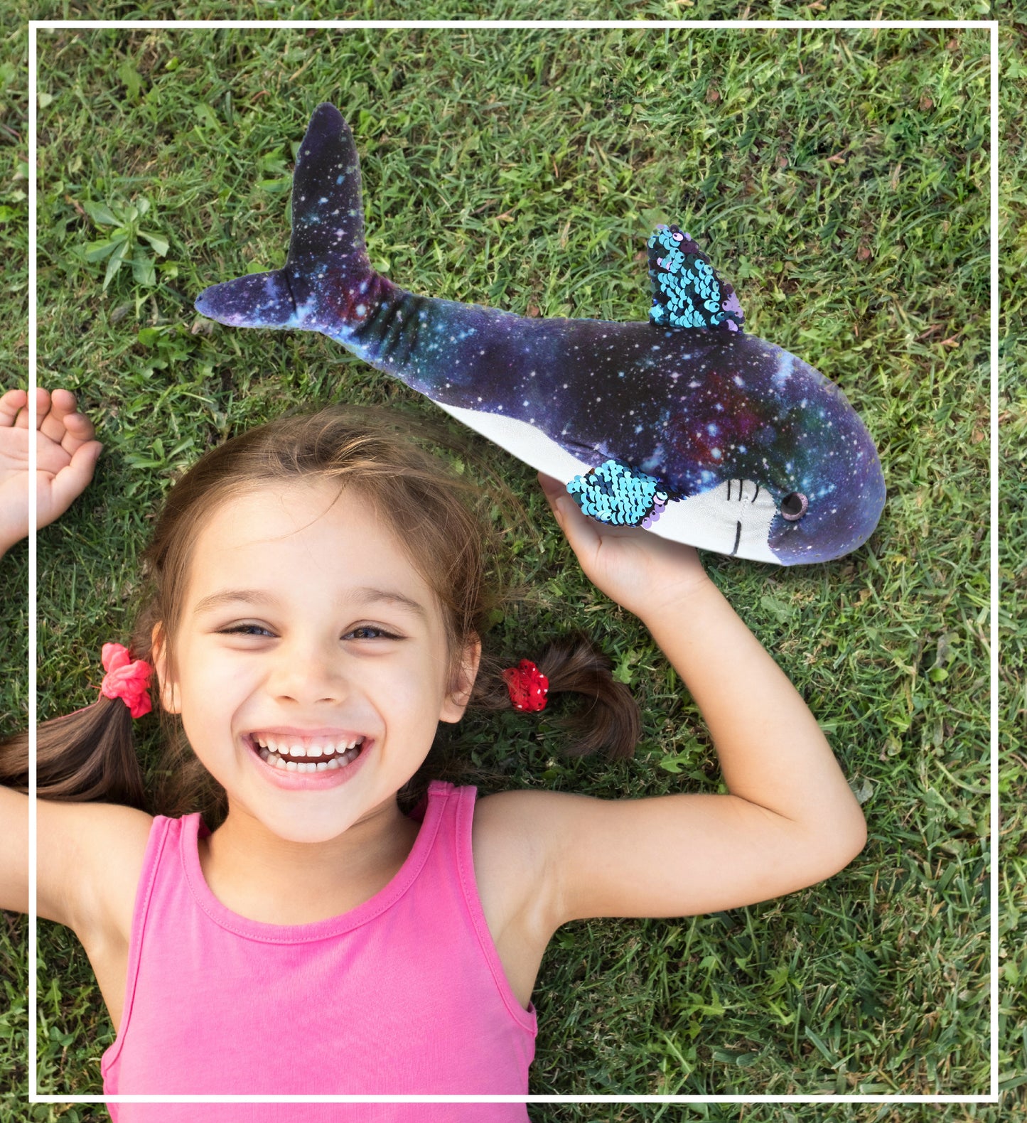 SPACE SEQUIN PLUSH - 12" SHARK