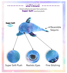 SPACE SEQUIN PLUSH - 12" DOLPHIN
